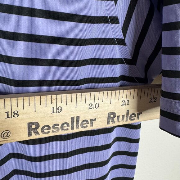 FootJoy Polo performance Shirt Mens Medium Striped Golf Short Sleeve Athletic - Picture 5 of 8